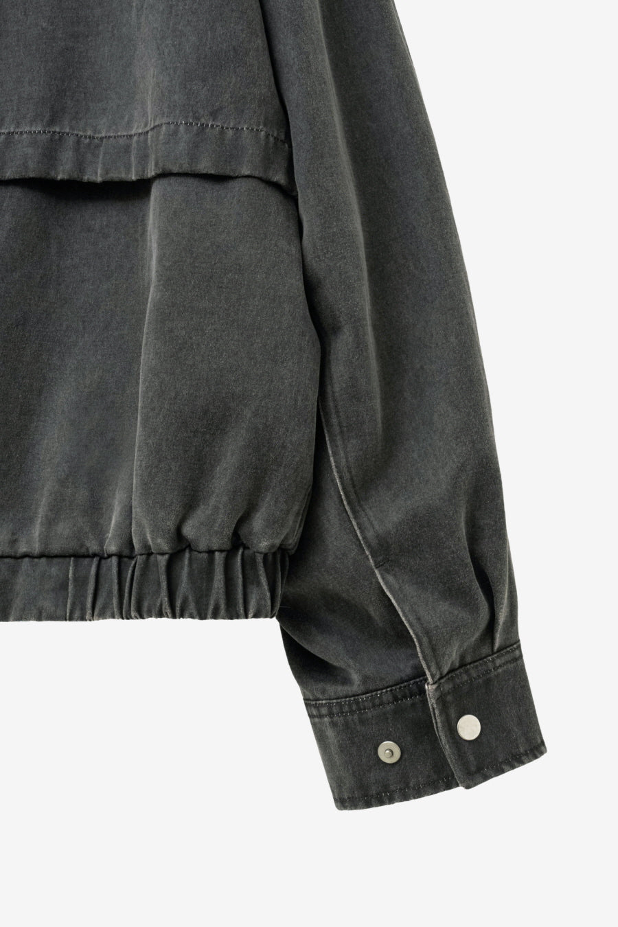 Insilence - Washed Faux Leather Jumper (Charcoal) product image 12 | TRAB K-Fashion Australia