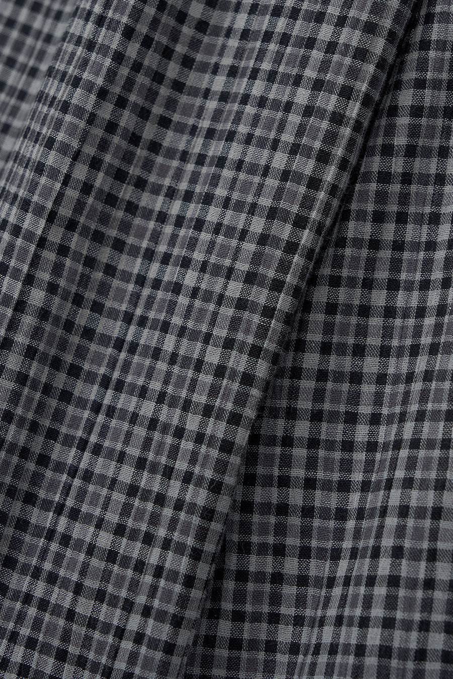 Insilence - Lightweight Crop Check Shirt (Dark Grey) product image 12 | TRAB K-Fashion Australia
