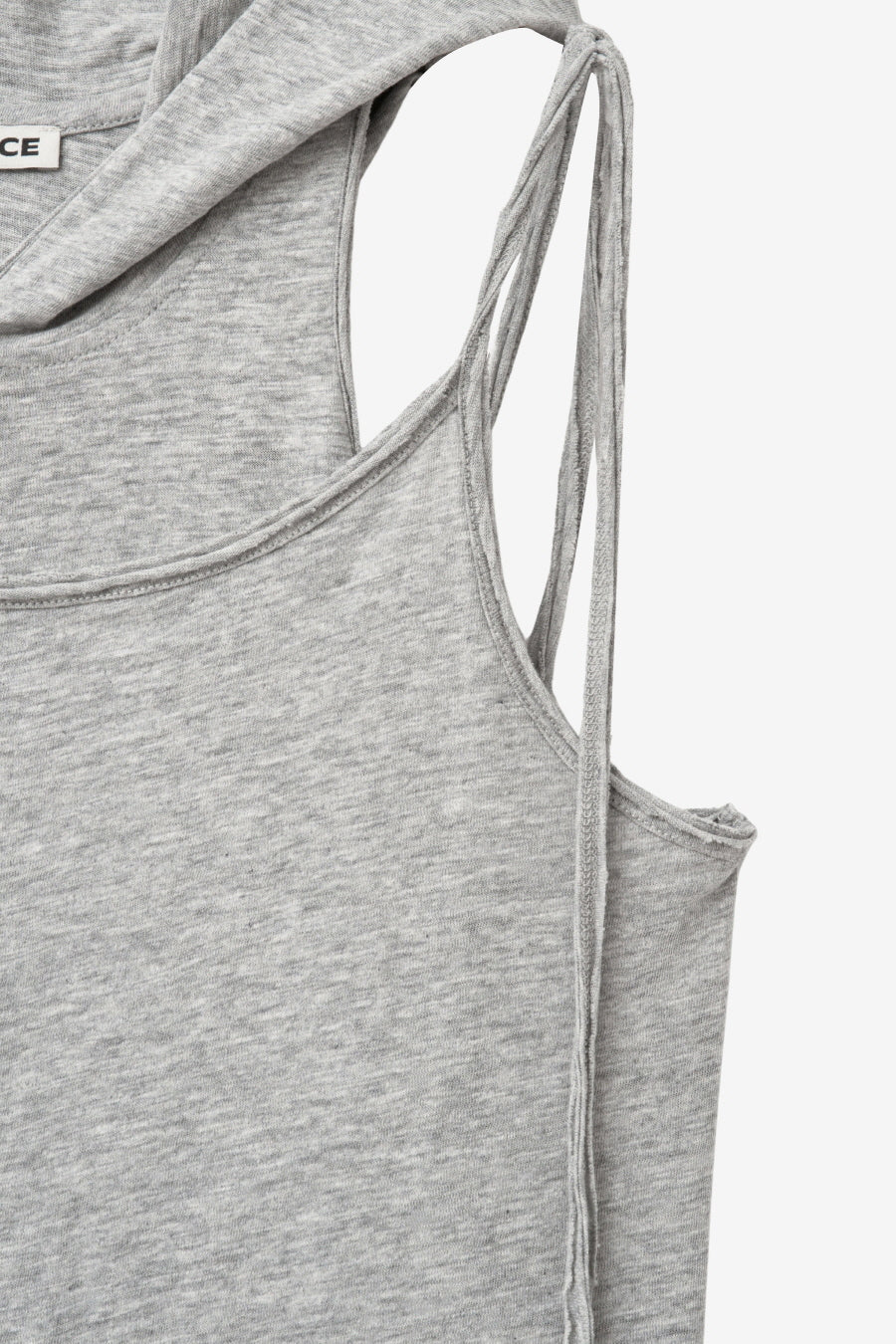 Insilence - Layered Hoodie Sleeveless (Melange Grey) product image 13 | TRAB K-Fashion Australia