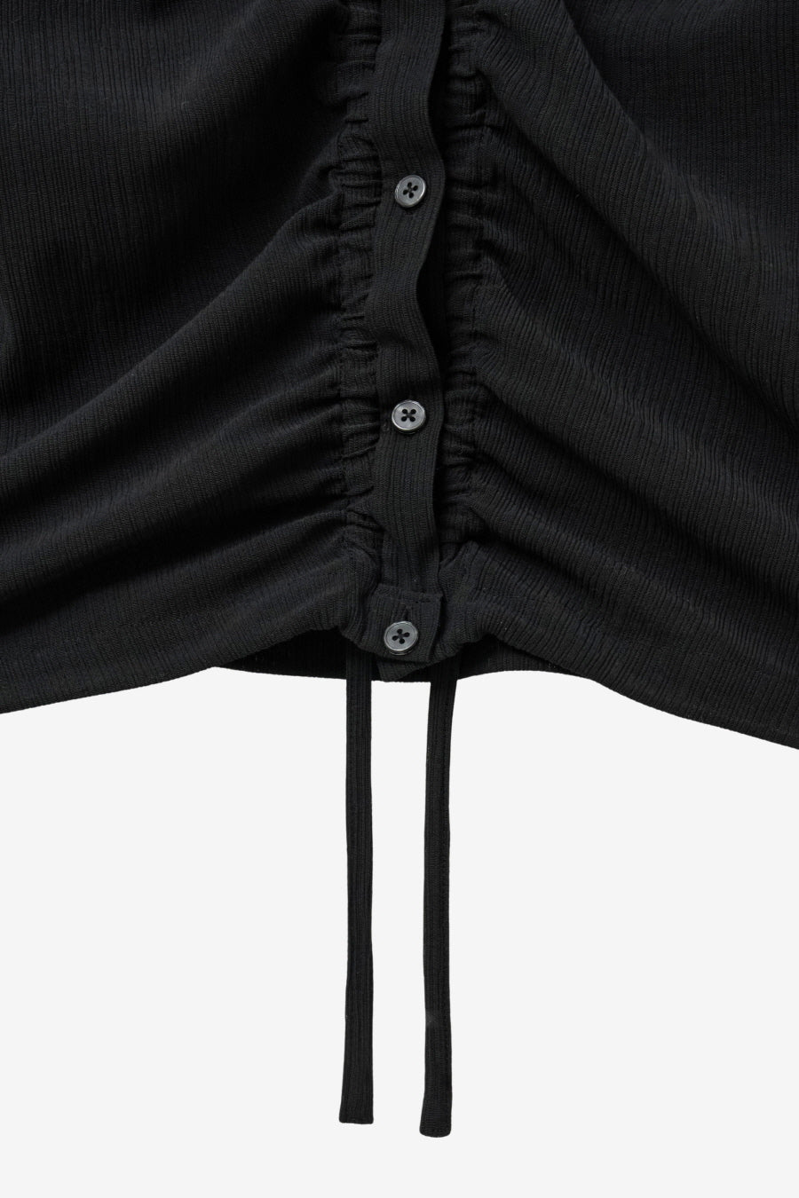 Insilence - Textured Shirring Hooded Shacket (Black) product image 12 | TRAB K-Fashion Australia