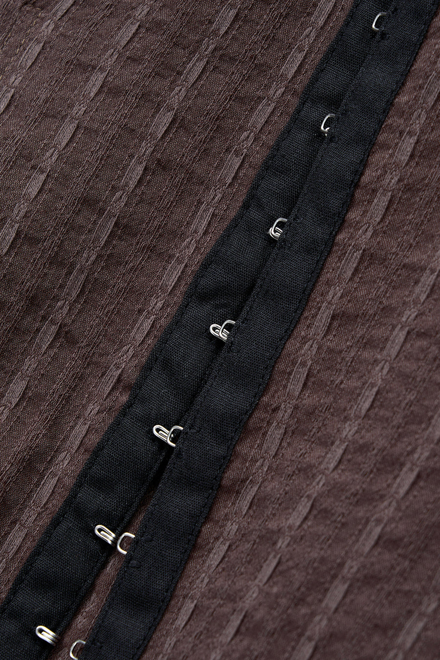 Insilence - Hook Detail Jacquard Shirt (Brown) product image 12 | TRAB K-Fashion Australia