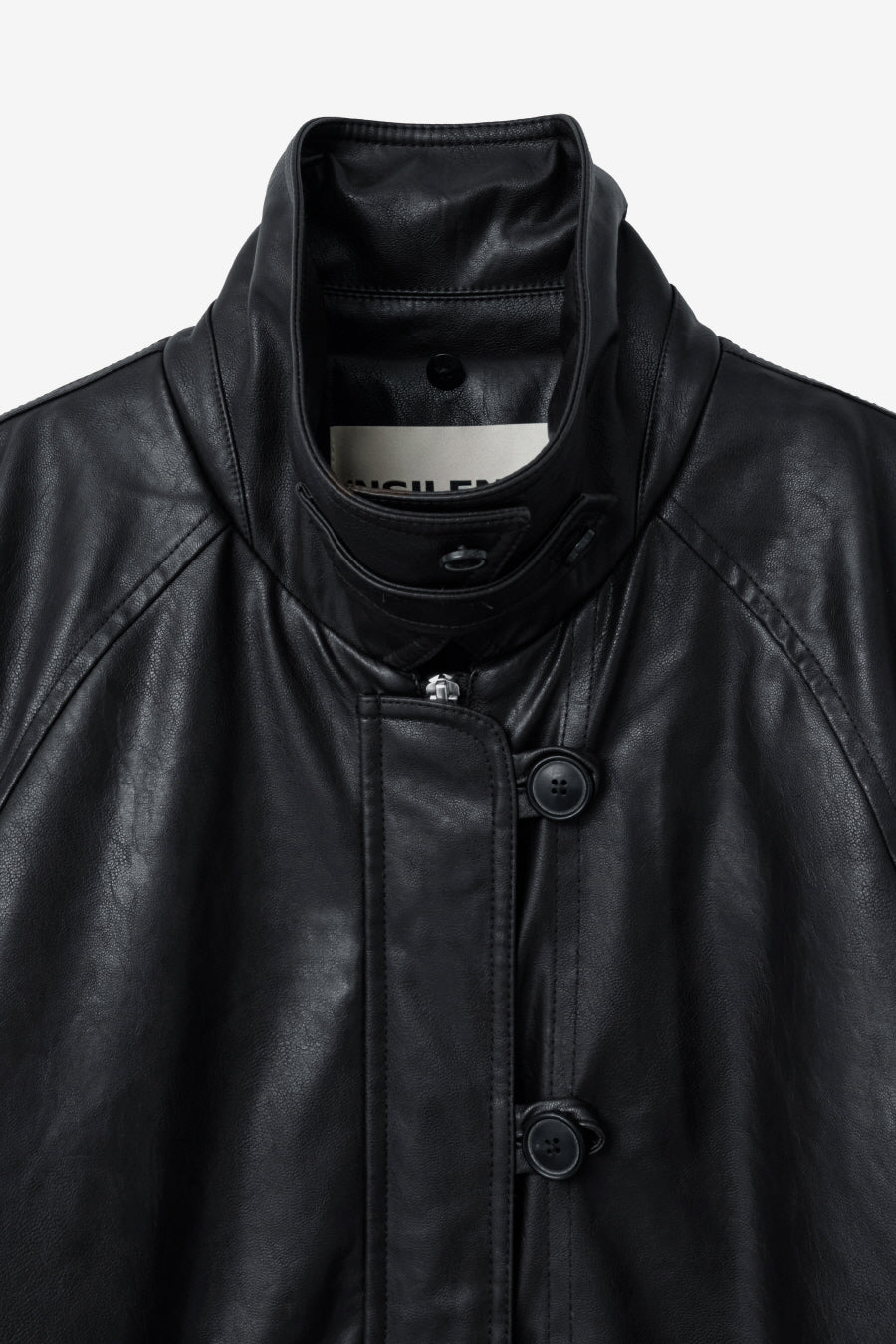 Insilence - Aviator Faux Leather Jacket (Black) product image 12 | TRAB K-Fashion Australia