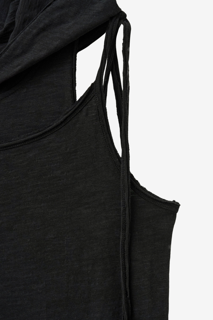 Insilence - Layered Hoodie Sleeveless (Black) product image 12 | TRAB K-Fashion Australia