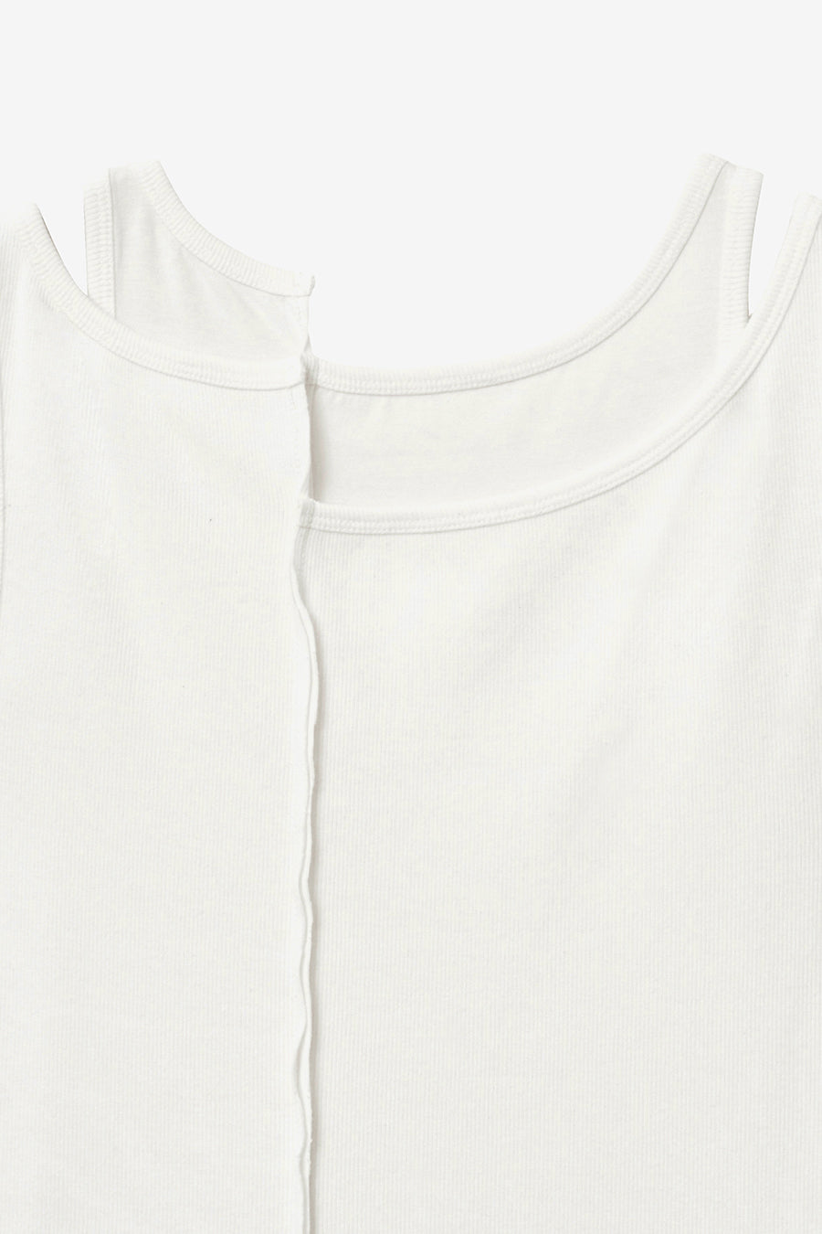 Insilence - Unbalanced Layer Sleeveless (White) product image 12 | TRAB K-Fashion Australia