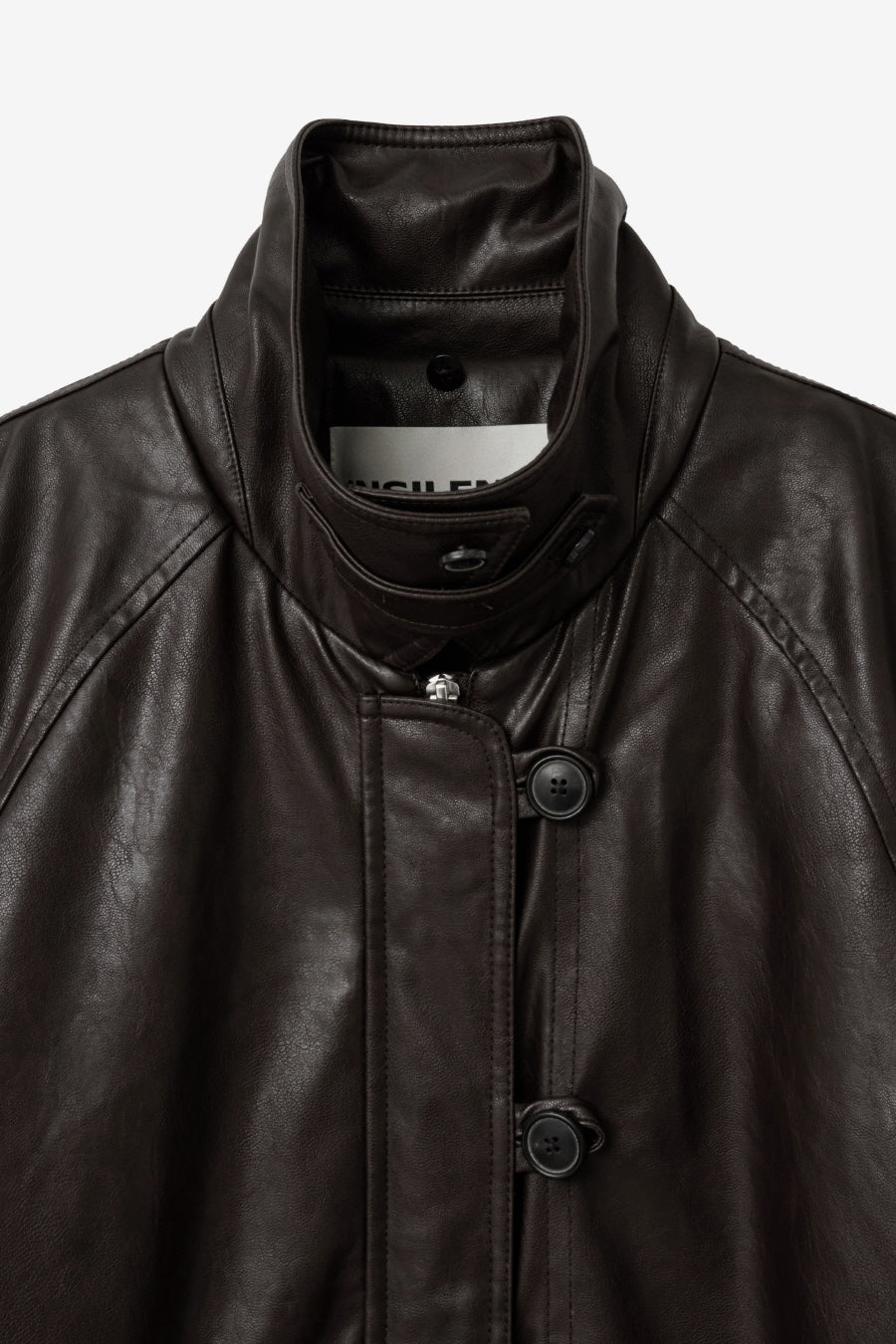 Insilence - Aviator Faux Leather Jacket (Brown) product image 12 | TRAB K-Fashion Australia
