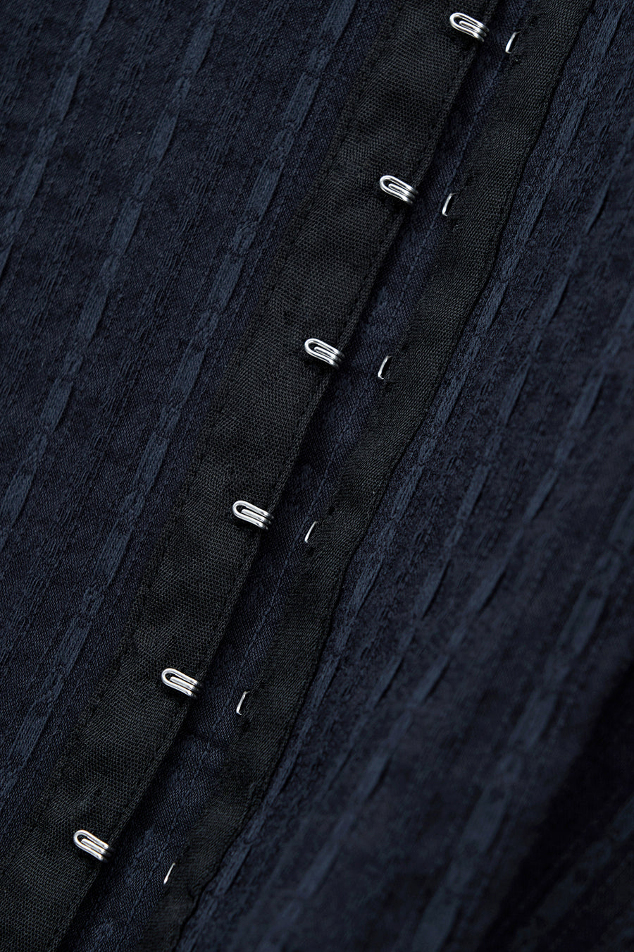 Insilence - Hook Detail Jacquard Shirt (Navy) product image 12 | TRAB K-Fashion Australia