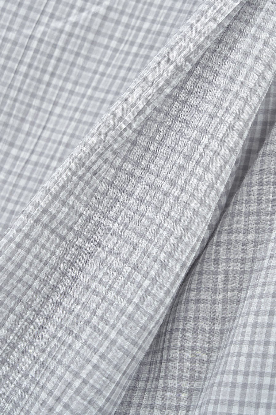 Insilence - Lightweight Crop Check Shirt (Light Grey) product image 12 | TRAB K-Fashion Australia