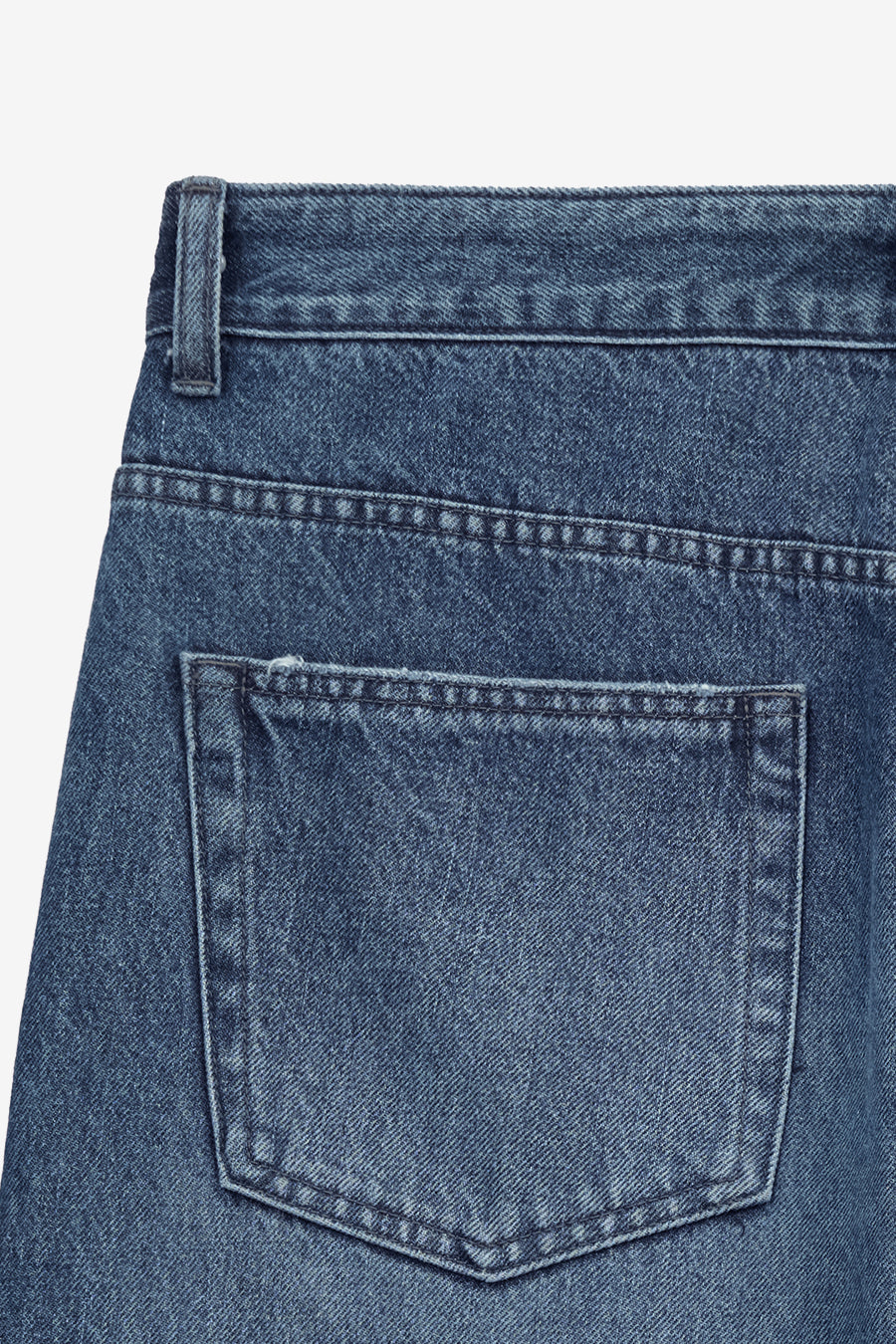 Insilence - Semi-Wide Denim Pants (Mid Blue) product image 12 | TRAB K-Fashion Australia