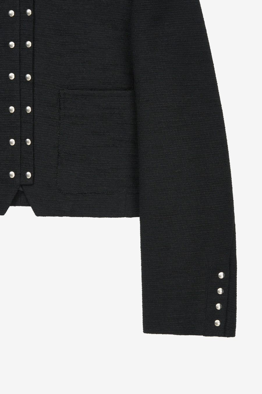 Insilence - Snap Detail Tweed Jacket (Black) product image 12 | TRAB K-Fashion Australia