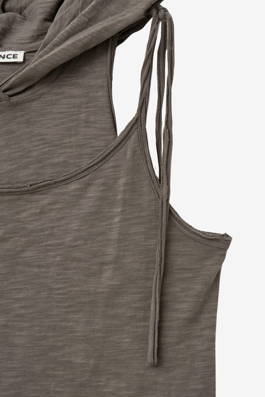 Insilence - Layered Hoodie Sleeveless (Khaki Brown) product image 12 | TRAB K-Fashion Australia