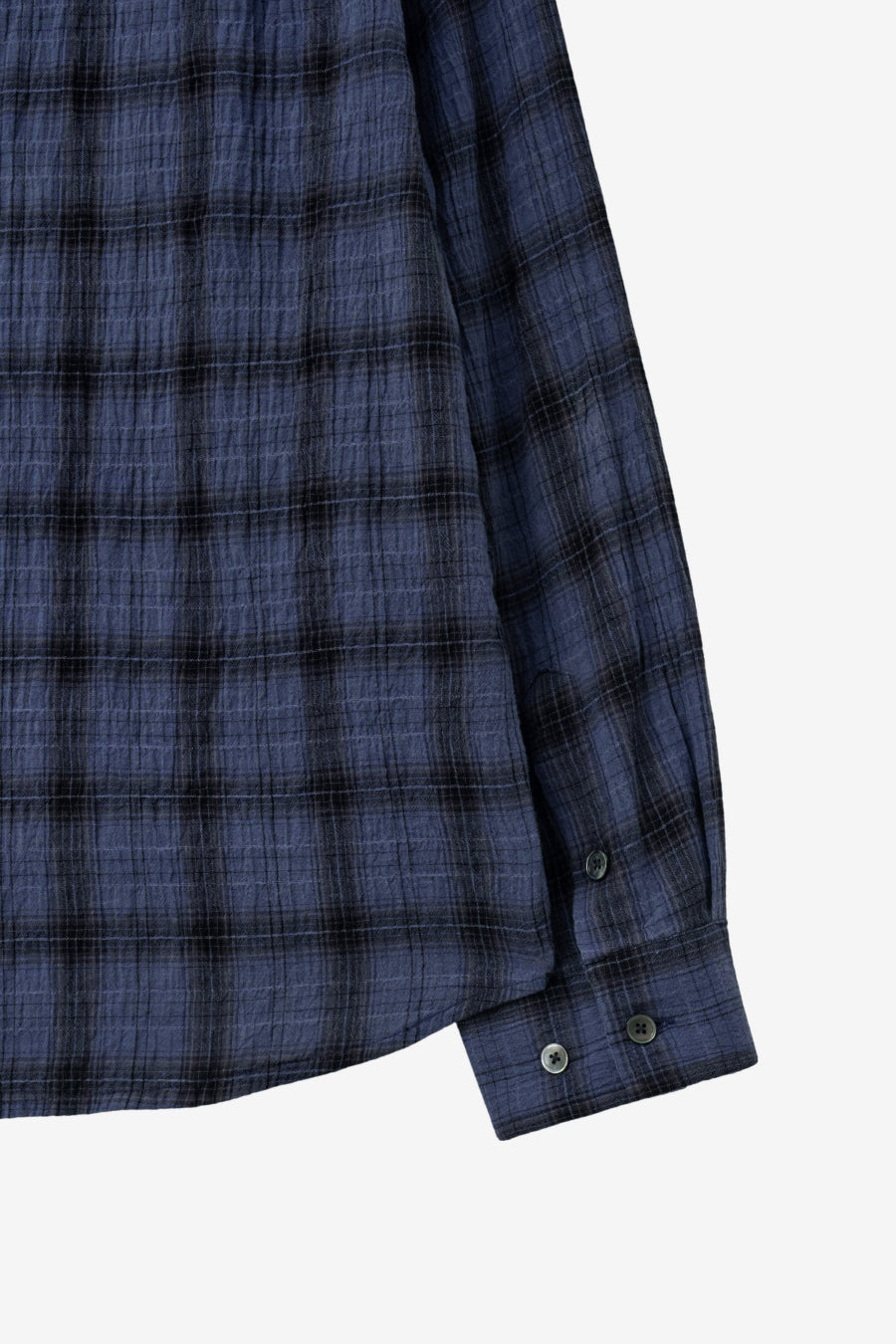 Insilence - Garment Dyed Check Shirt (Blue) product image 12 | TRAB K-Fashion Australia
