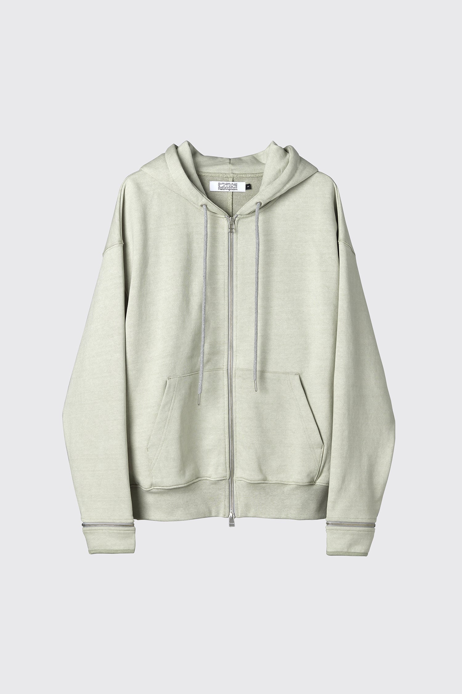 Hatchingroom - Boxer Zip Hoodie Pigment Dyed (Olive) product image 1 | TRAB K-Fashion Australia