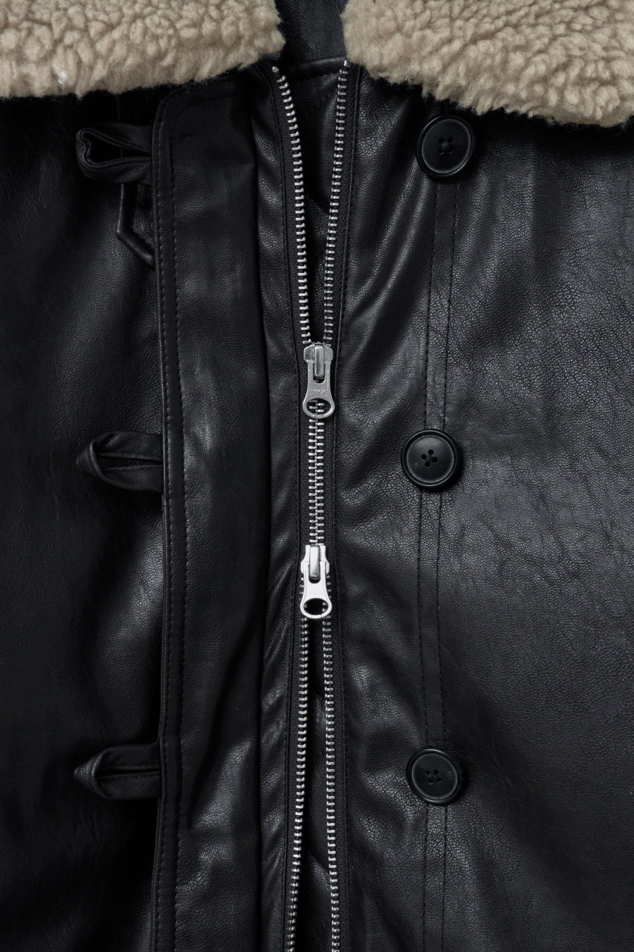 Insilence - Aviator Faux Leather Jacket (Black) product image 13 | TRAB K-Fashion Australia