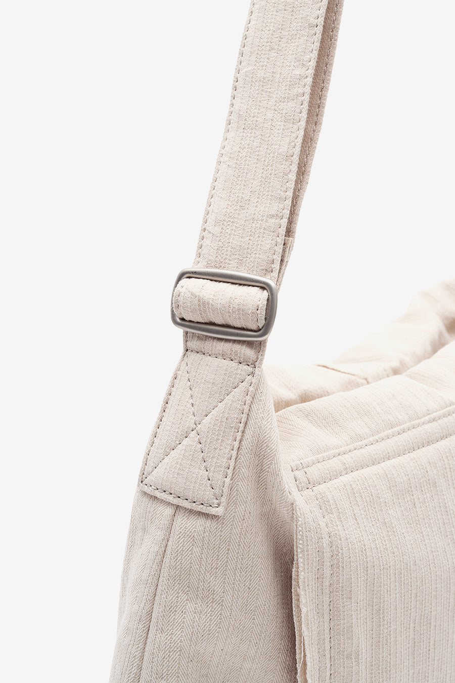Insilence - Cotton Cut off Sling Bag (Beige) product image 17 | TRAB K-Fashion Australia