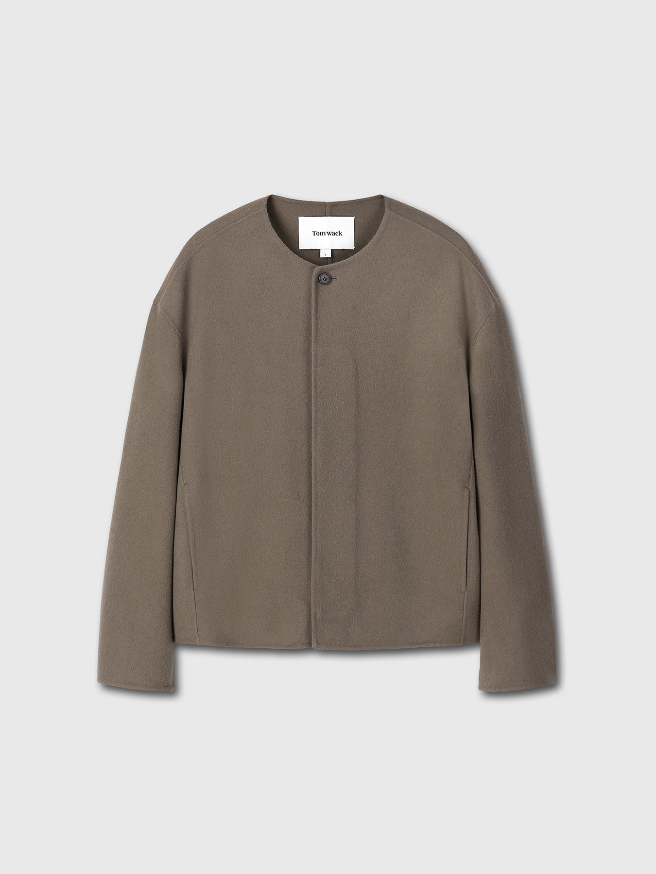 Tonywack - Hand-Made Wool Collarless Jacket (Taupe) product image 9 | TRAB K-Fashion Australia