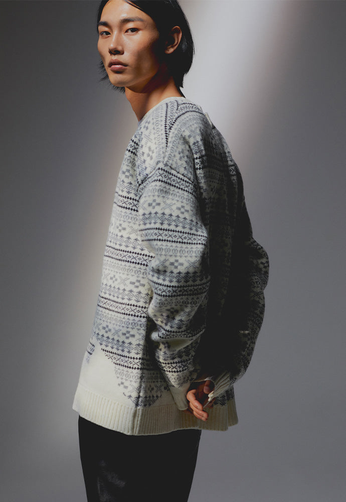 Tonywack - Flow Fair-Isle Sweater (Ecru) product image 3 | TRAB K-Fashion Australia