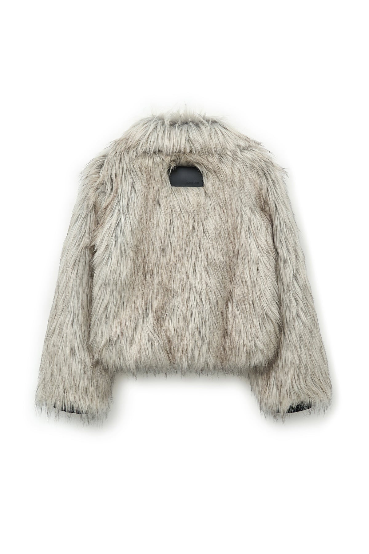 Matin Kim - [Pre-Order – Ships November 9] Neck Buckle Crop Fur Jumper (Ivory) product image 2 | TRAB K-Fashion Australia
