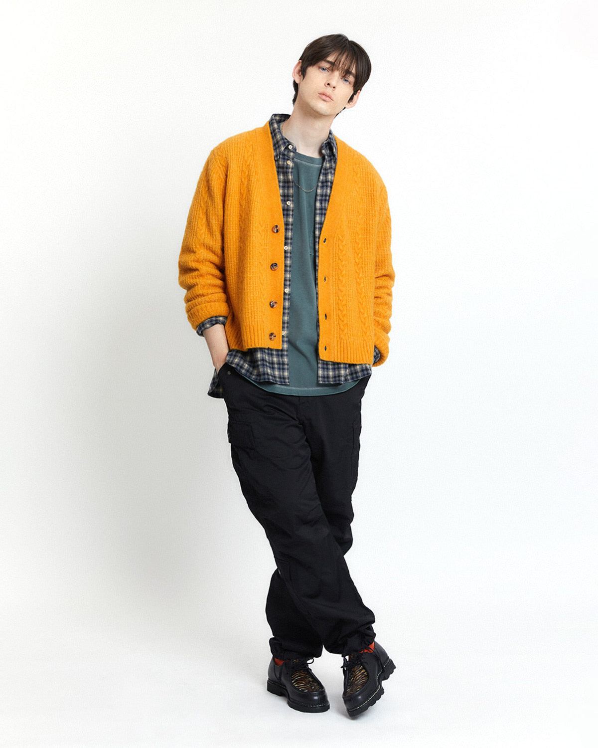 Eastlogue - Cozy Cable Cardigan (Mustard) product image 4 | TRAB K-Fashion Australia