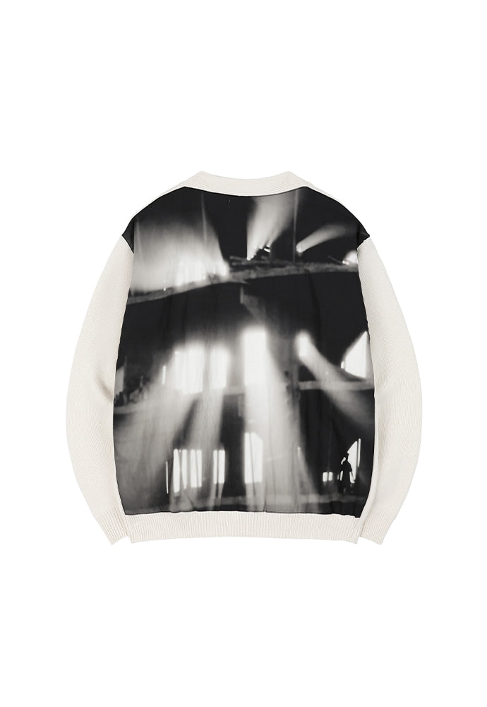 Tonywack - Polar Flash Patchwork Cardigan (Ecru) product image 5 | TRAB K-Fashion Australia