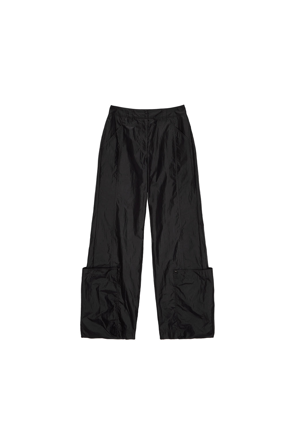 Matin Kim - Loose Pocket Nylon Pants (Black) product image 1 | TRAB K-Fashion Australia