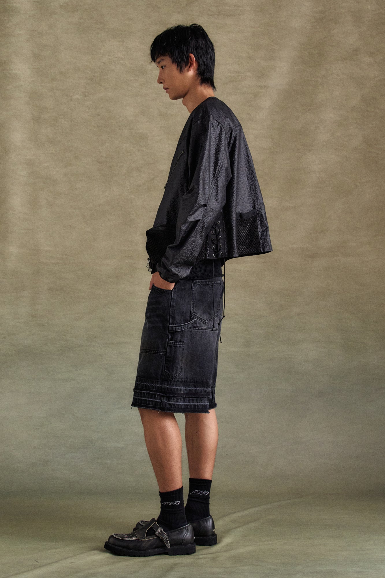 Andersson Bell - Convex Collarless Jacket (Black) product image 4 | TRAB K-Fashion Australia