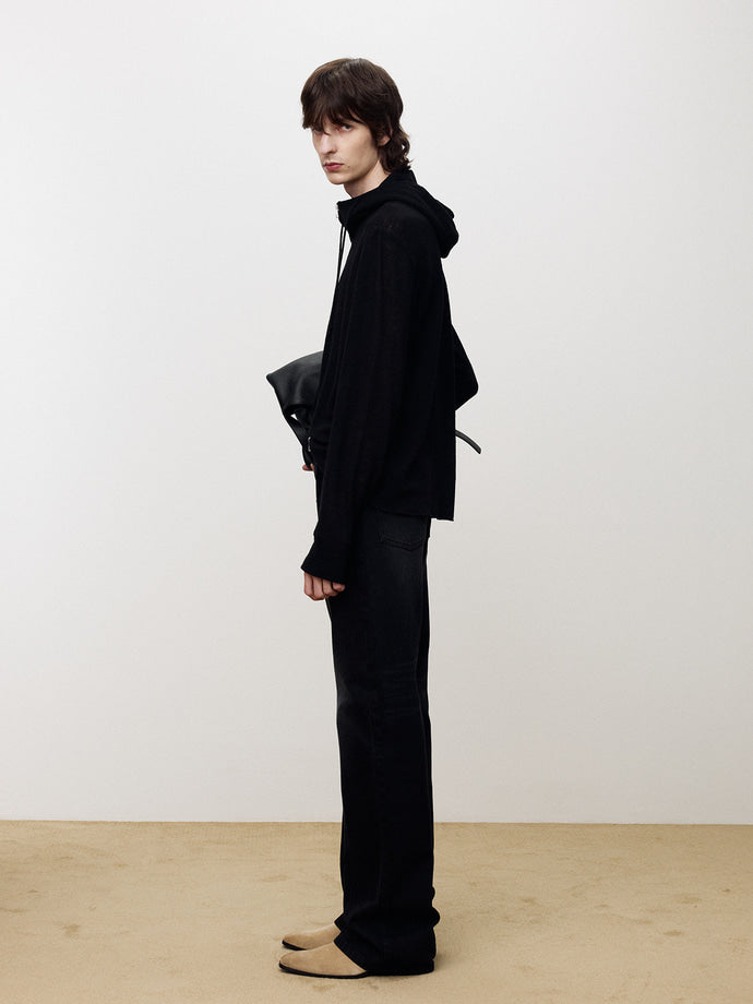 Tonywack - Light Wool Hooded Zip Jacket (Black) product image 2 | TRAB K-Fashion Australia