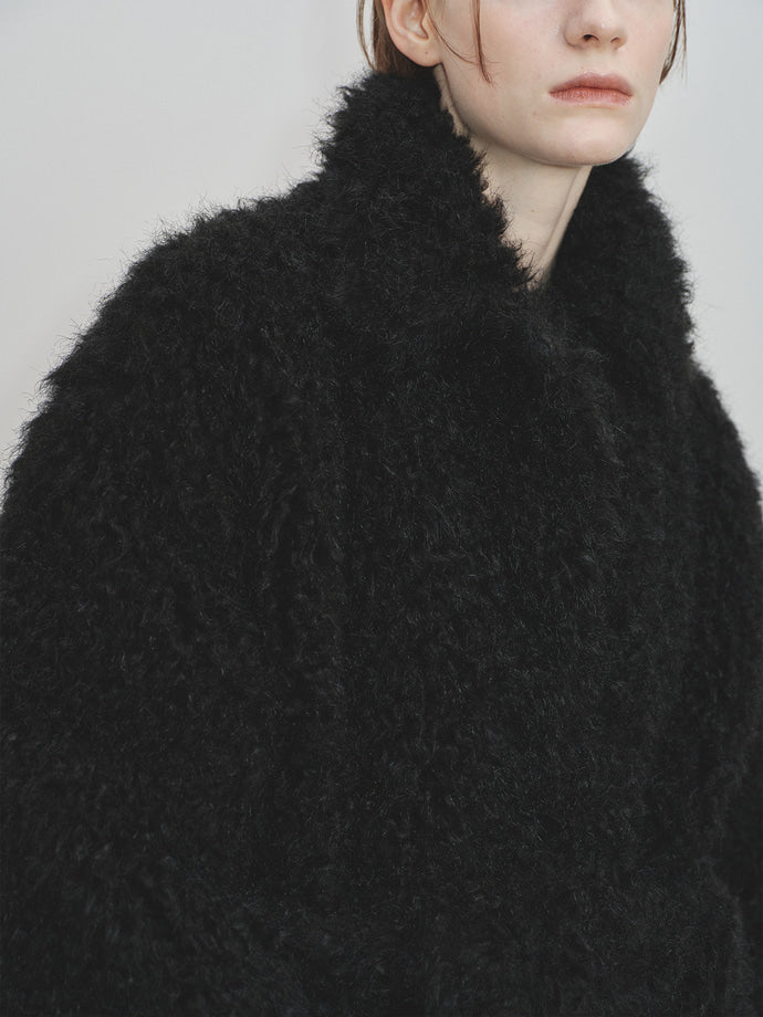Tonywack - Oversized Black Fur Coat (Black) product image 8 | TRAB K-Fashion Australia