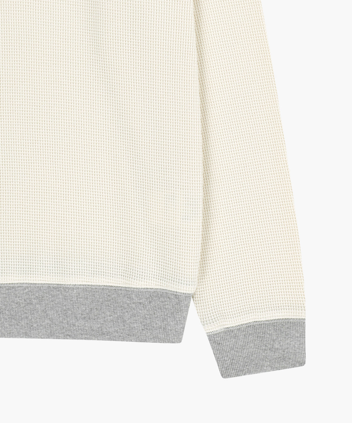 Marithe & Francois Girbaud - Waffle Henley Neck Sweatshirt (Ivory) product image 5 | TRAB K-Fashion Australia