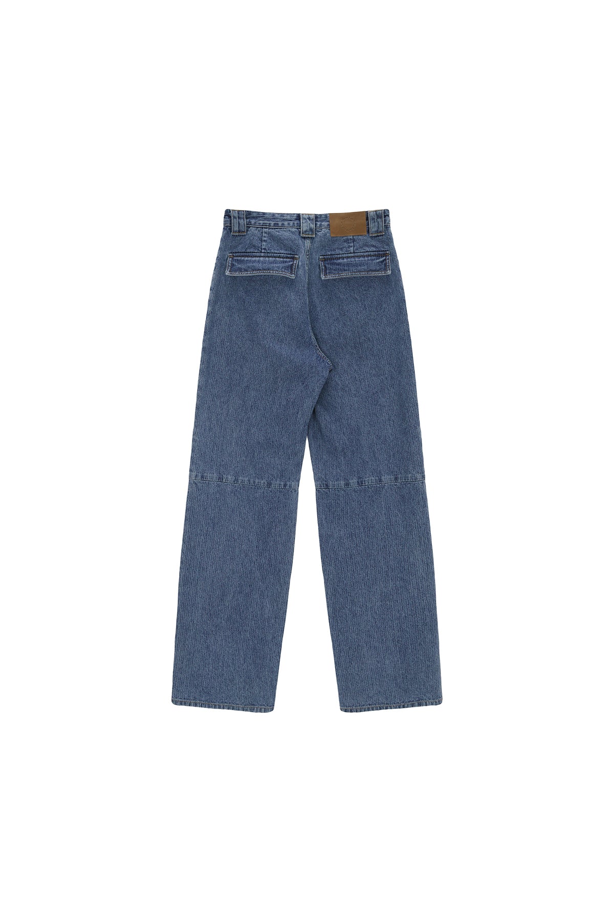 Matin Kim - Knee Point Stripe Denim Pants (Blue) product image 2 | TRAB K-Fashion Australia