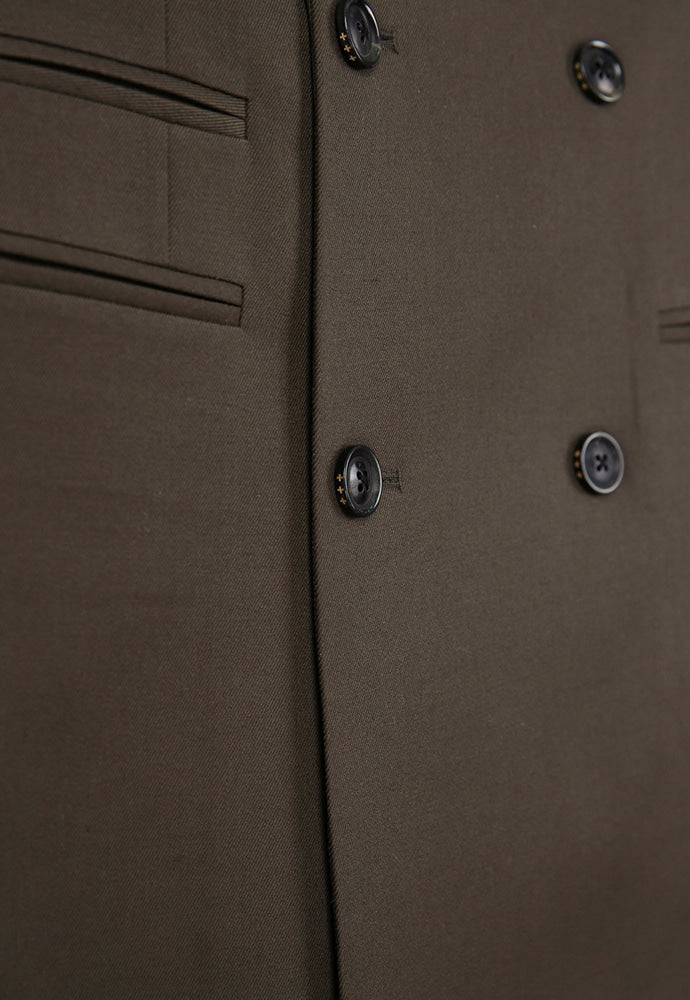 Tonywack - Wool Twill Double-Breasted Tailored Blazer (Brown) product image 13 | TRAB K-Fashion Australia