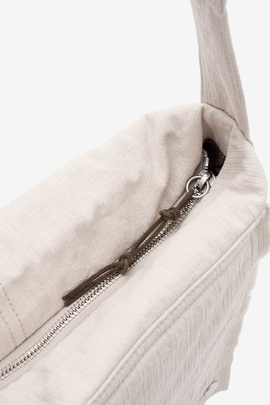 Insilence - Cotton Cut off Sling Bag (Beige) product image 18 | TRAB K-Fashion Australia