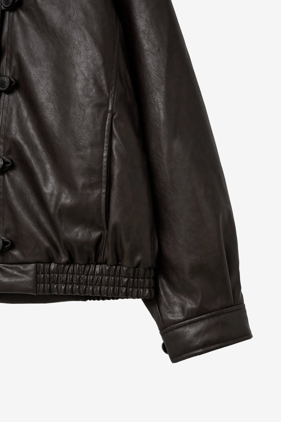 Insilence - Aviator Faux Leather Jacket (Brown) product image 14 | TRAB K-Fashion Australia