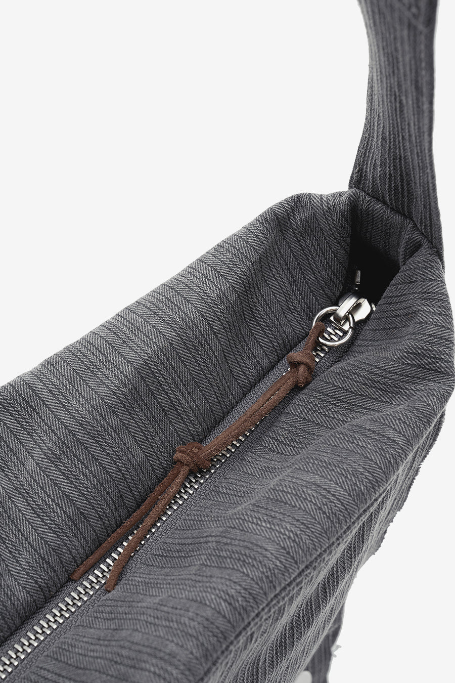 Insilence - Cotton Cut off Sling Bag (Charcoal) product image 14 | TRAB K-Fashion Australia