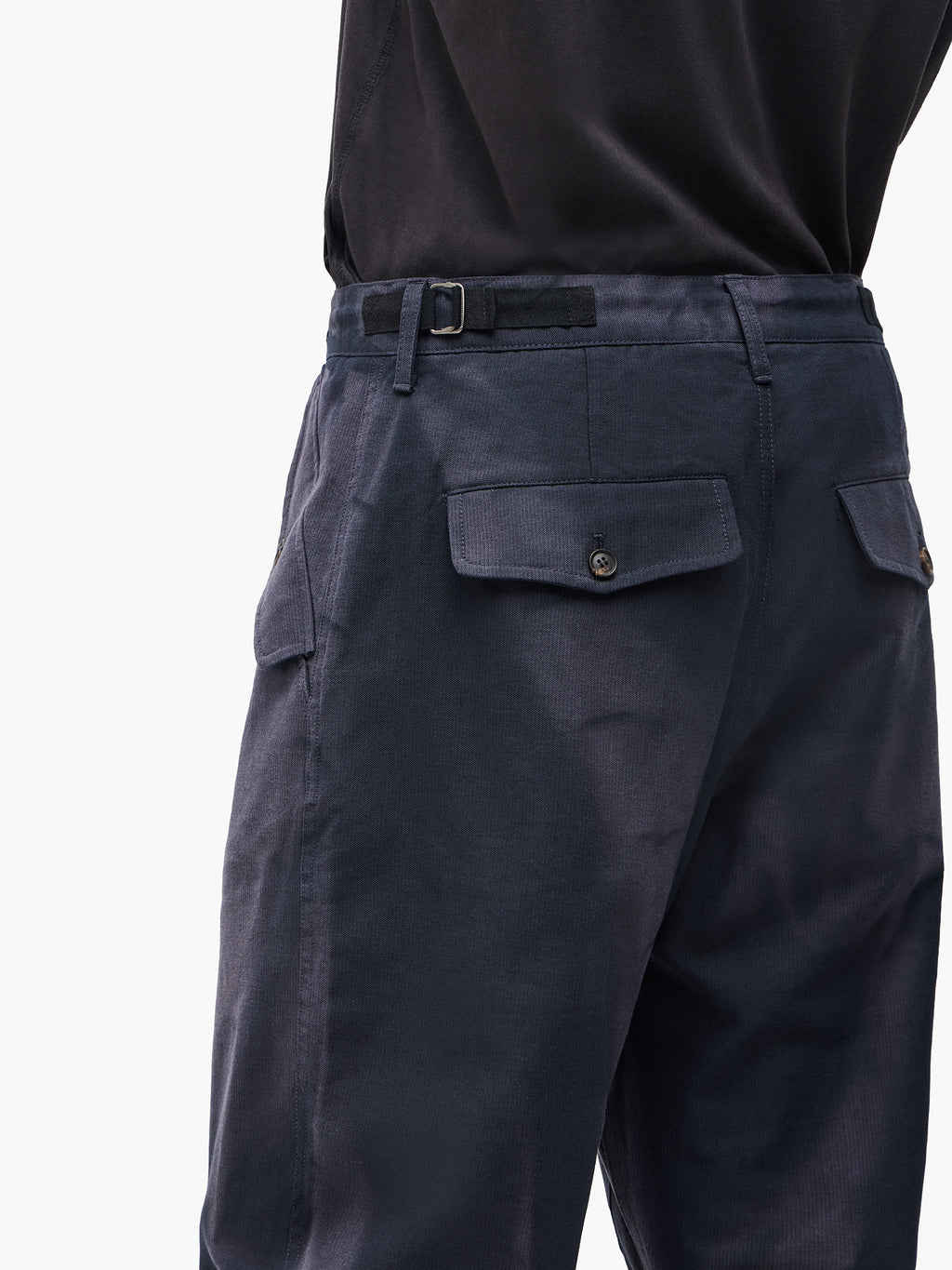 Jiyong Kim - Sun-Bleached Twisted Trousers (Navy) product image 7 | TRAB K-Fashion Australia