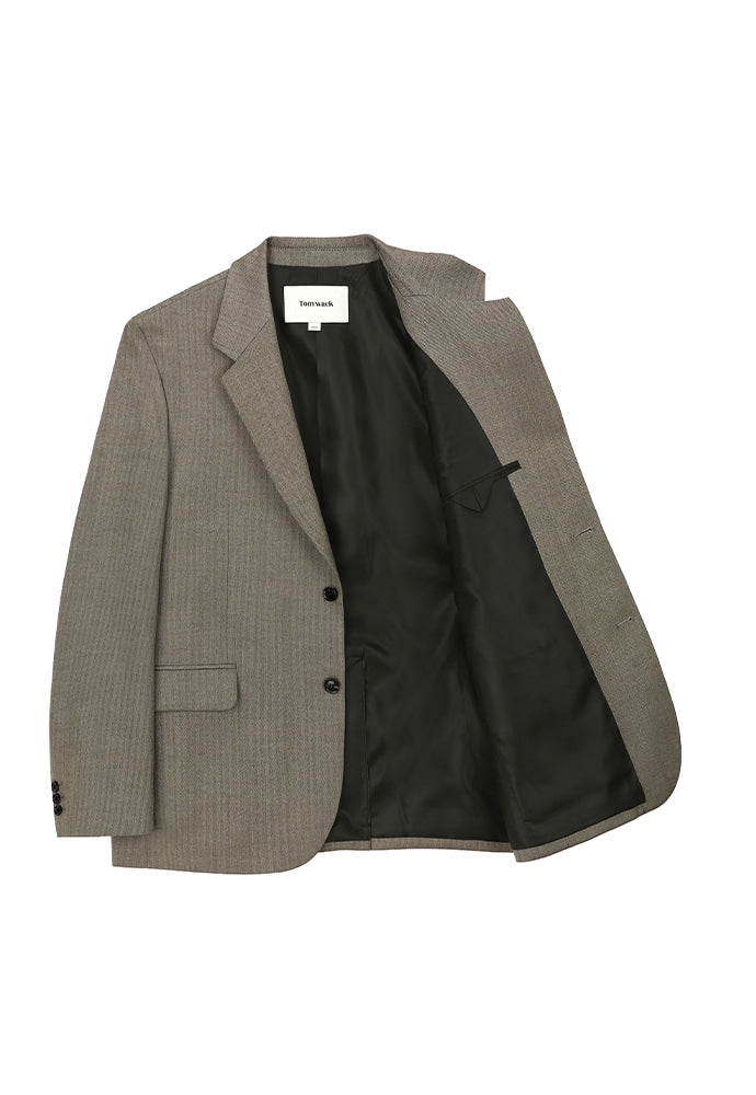 Tonywack - Signature 2-Button Blazer (Beige Herringbone) product image 6 | TRAB K-Fashion Australia