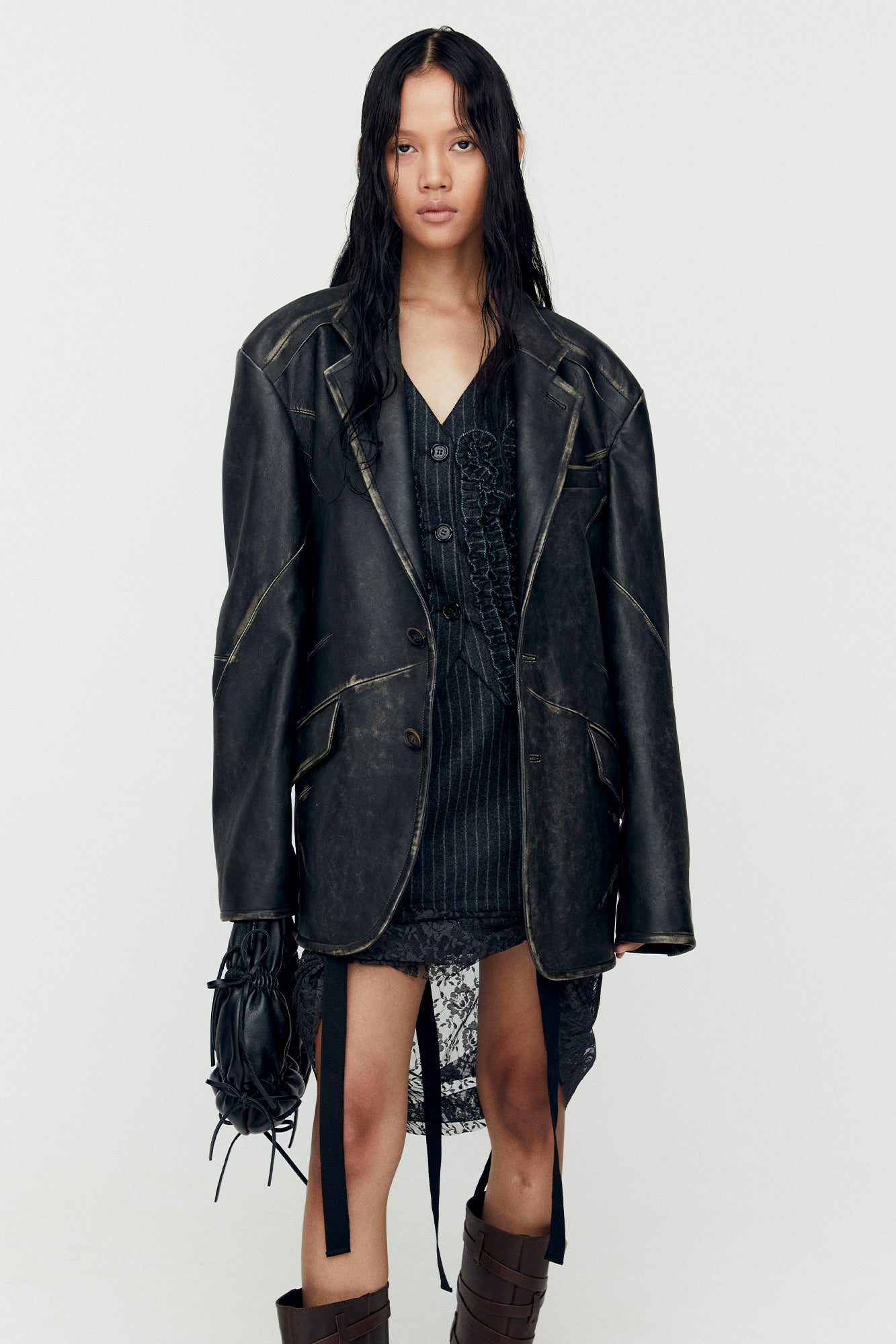 Andersson Bell - Parachute Gear Wool Skirt (Grey) product image 6 | TRAB K-Fashion Australia