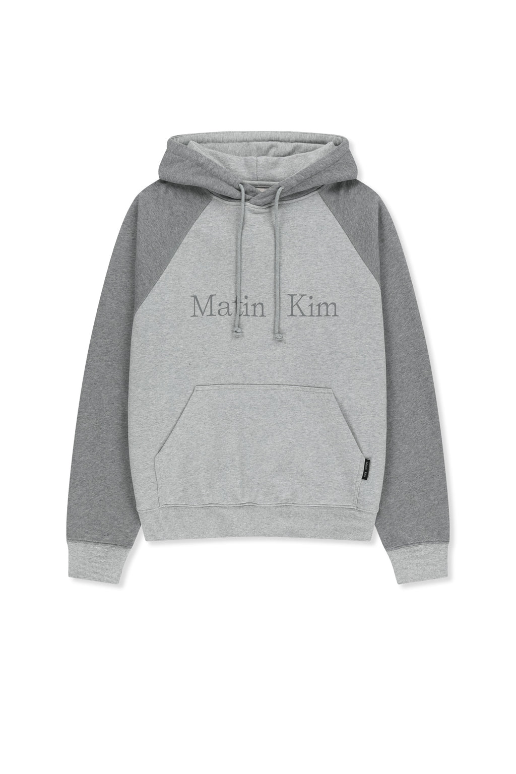 Matin Kim - Color Block Logo Hoody Top (Grey) product image 1 | TRAB K-Fashion Australia