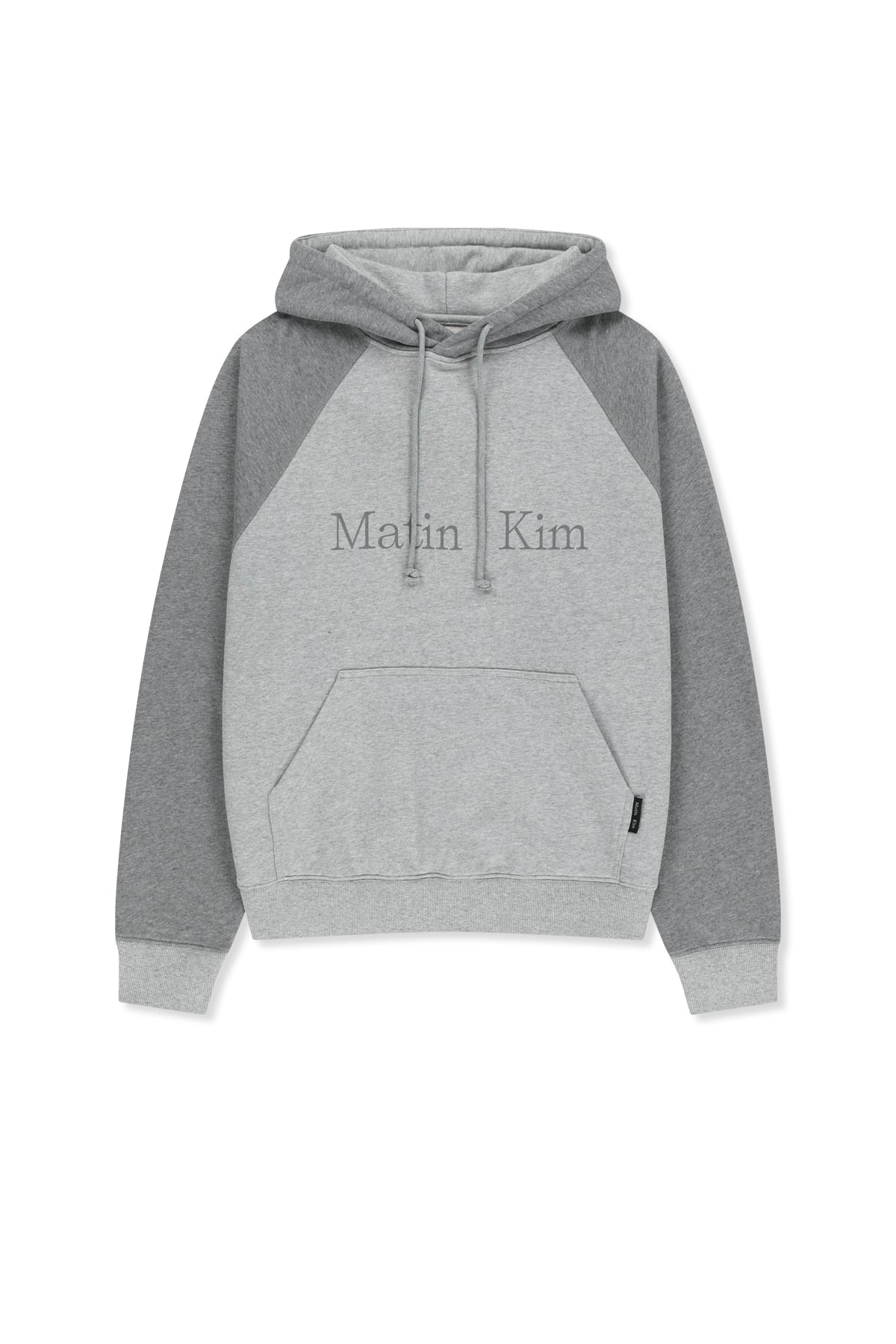 Matin Kim - Color Block Logo Hoody Top (Grey) product image 1 | TRAB K-Fashion Australia