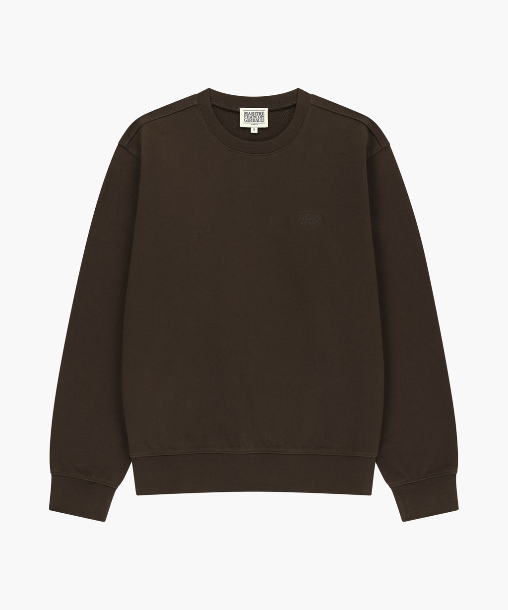 Marithe & Francois Girbaud - Small Classic Logo Embroidery Sweatshirt (Brown) product image 5 | TRAB K-Fashion Australia