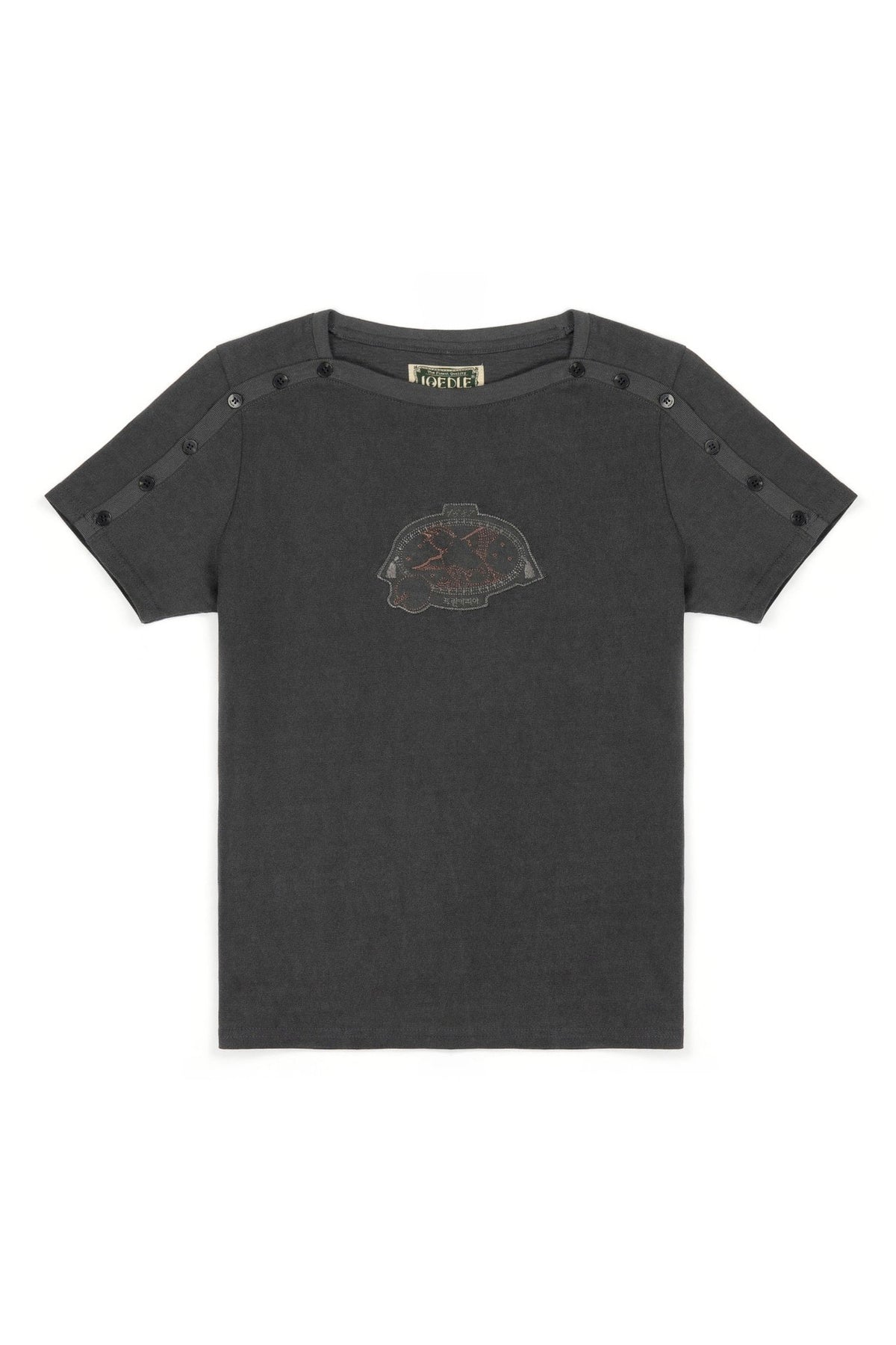 Ioedle - Birth Of Gravity Fastened Boat Neck T-Shirt (Charcoal) product image 2 | TRAB K-Fashion Australia