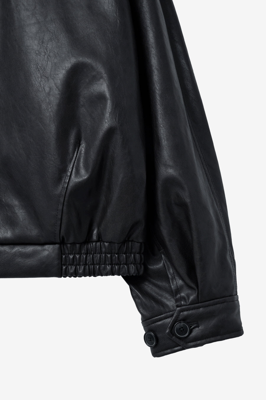 Insilence - Aviator Faux Leather Jacket (Black) product image 15 | TRAB K-Fashion Australia