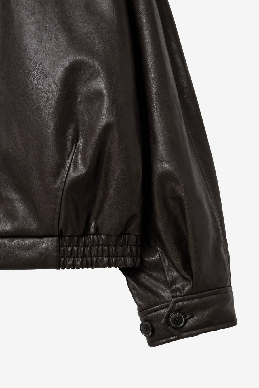 Insilence - Aviator Faux Leather Jacket (Brown) product image 15 | TRAB K-Fashion Australia