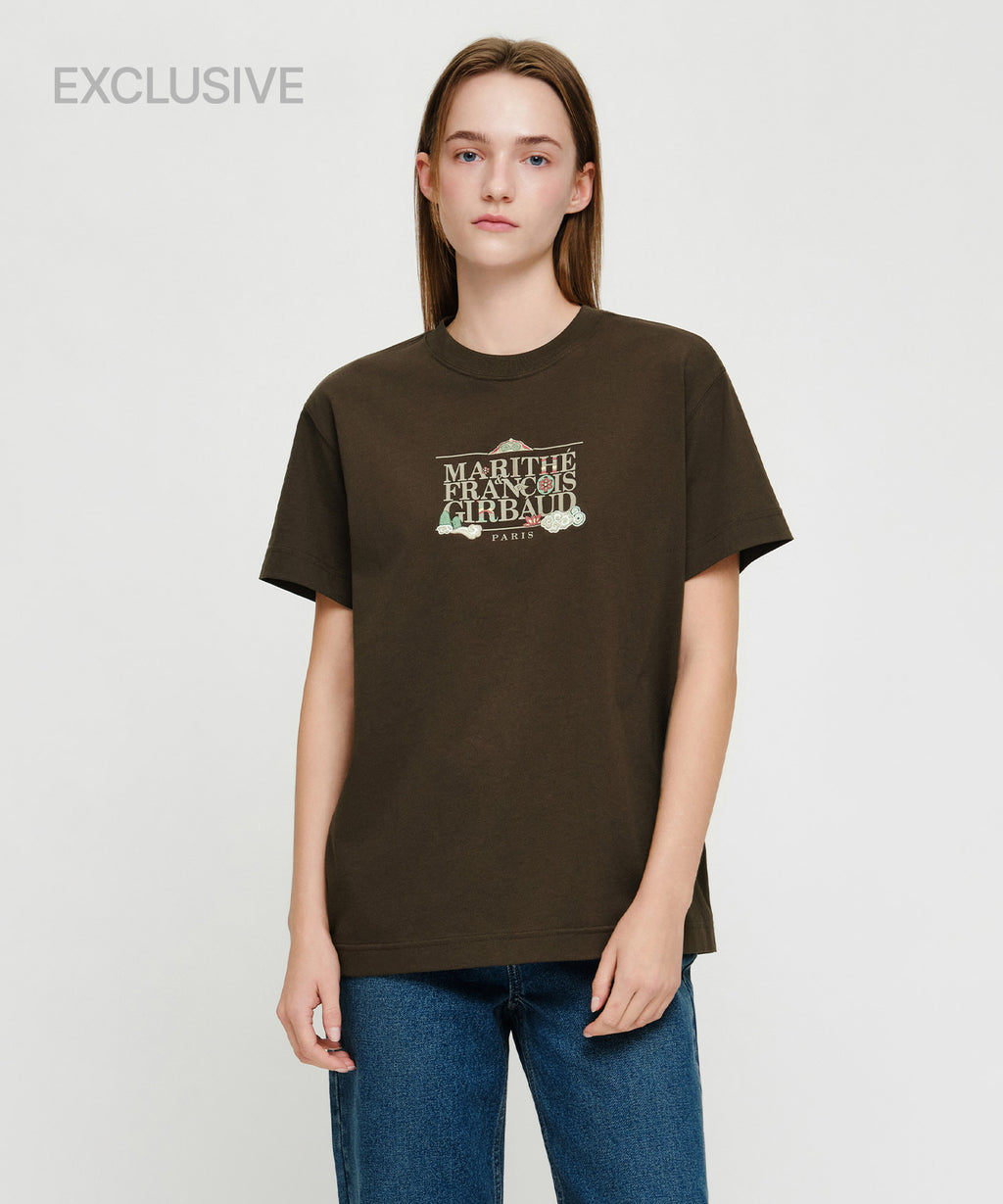 Marithe & Francois Girbaud - Seoul Exclusive Classic Logo Tee (Dark Brown) product image 1 | TRAB K-Fashion Australia