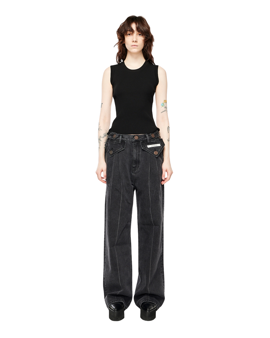 Kimhe Kim - Two Pocket Pants (Black) product image 1 | TRAB K-Fashion Australia