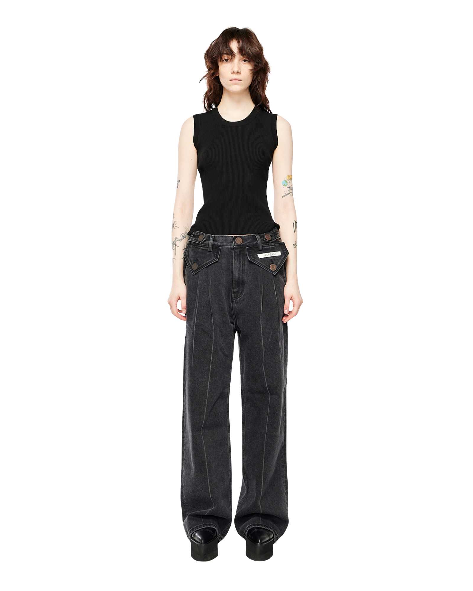 Kimhe Kim - Two Pocket Pants (Black) product image 1 | TRAB K-Fashion Australia