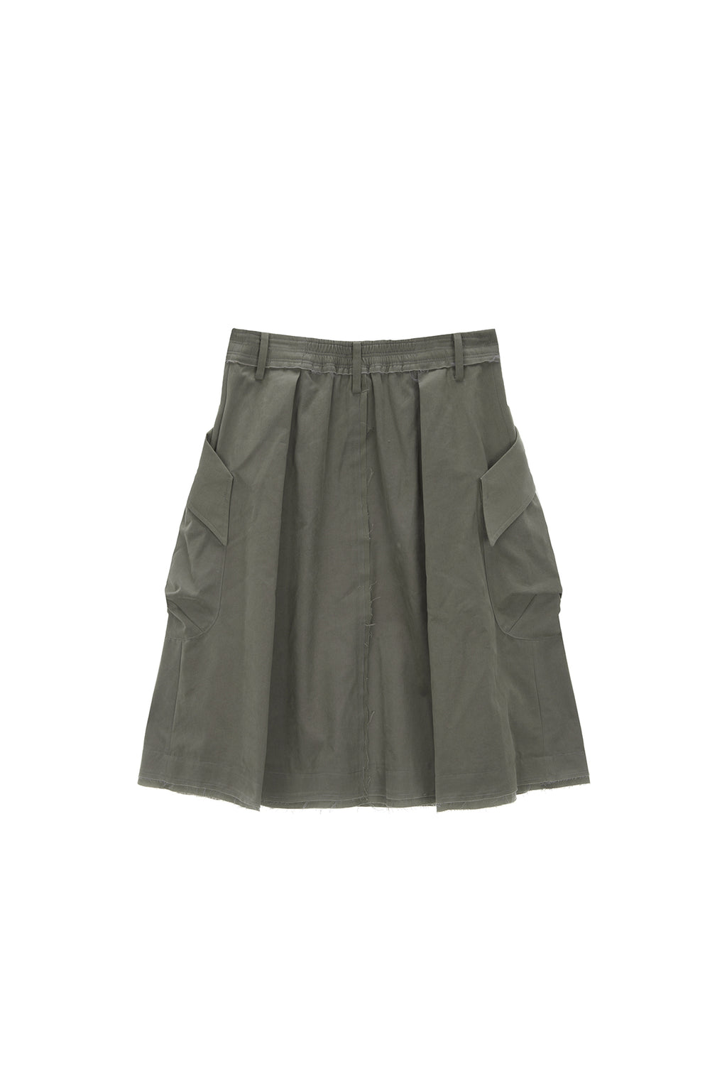 Matin Kim - Big Pocket Cargo Midi Skirt (Khaki) product image 2 | TRAB K-Fashion Australia