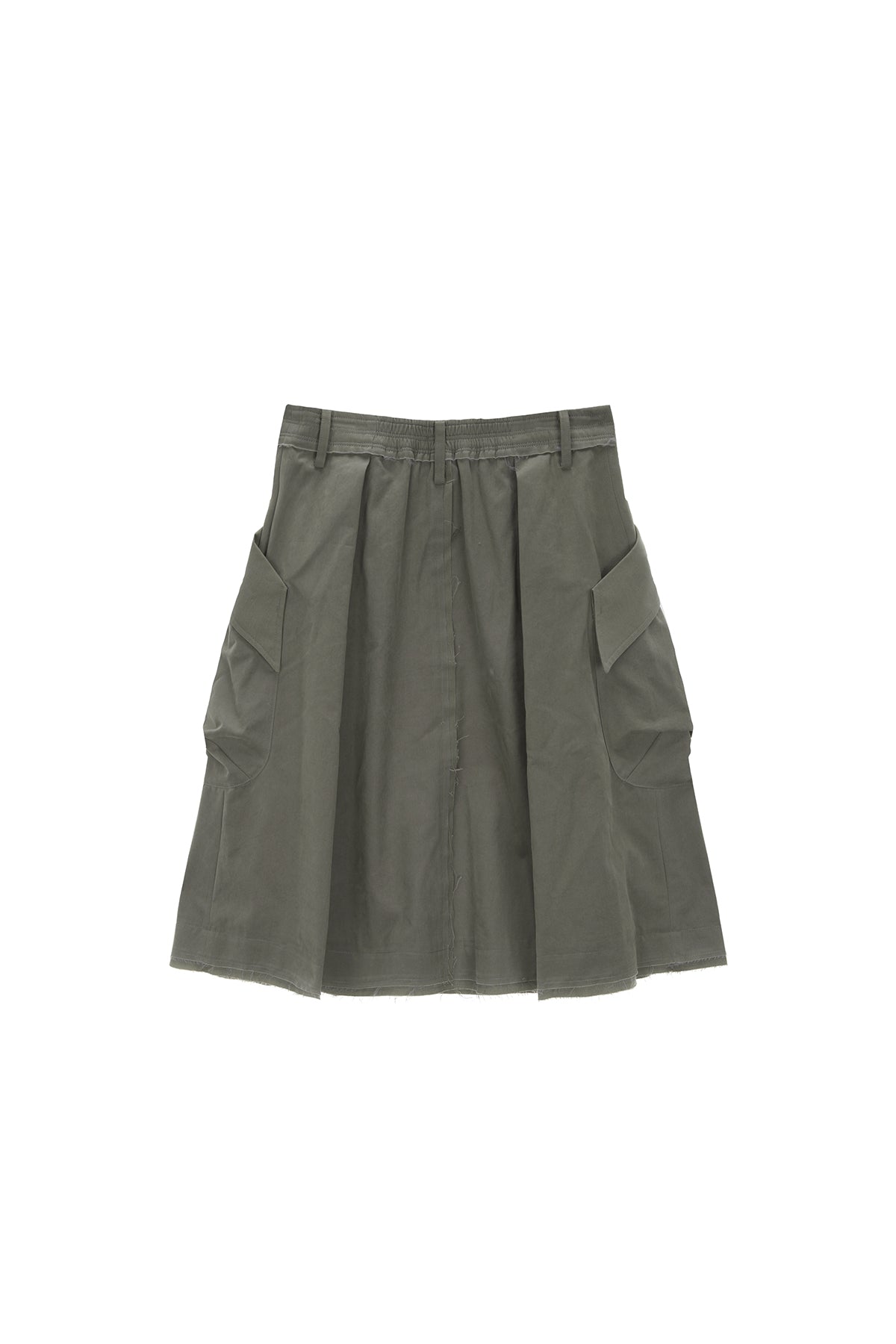 Matin Kim - Big Pocket Cargo Midi Skirt (Khaki) product image 2 | TRAB K-Fashion Australia