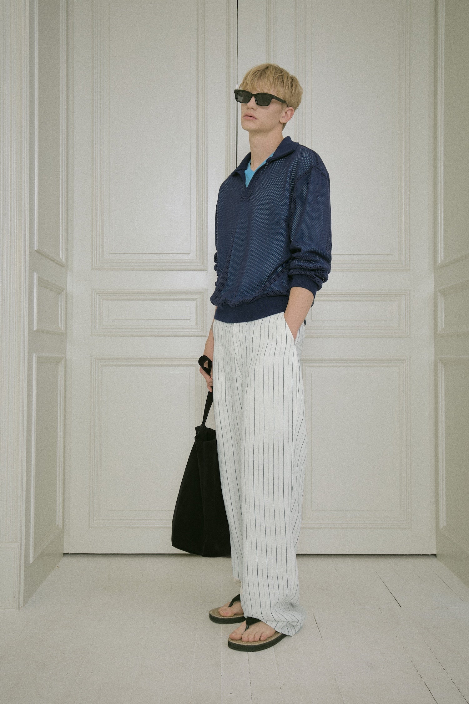 Stu - Stripe Linen Pants (White) product image 6 | TRAB K-Fashion Australia