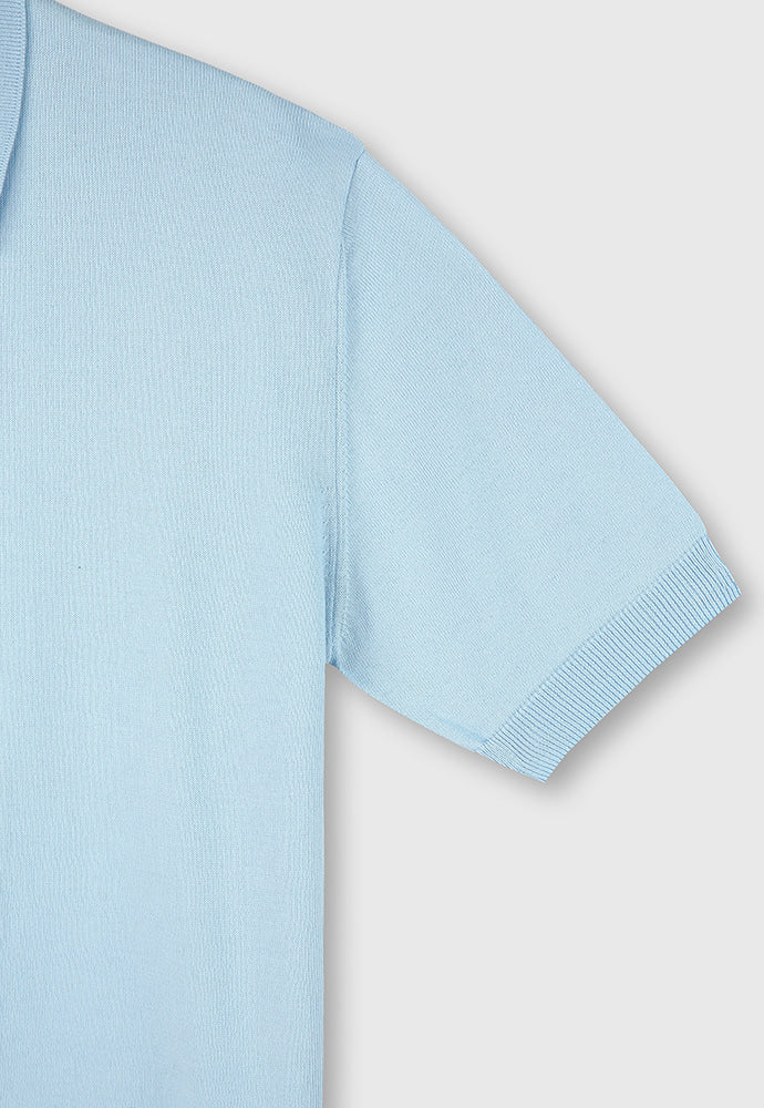 Tonywack - High Gauge Silk Cotton Polo Knit (Baby Blue) product image 8 | TRAB K-Fashion Australia