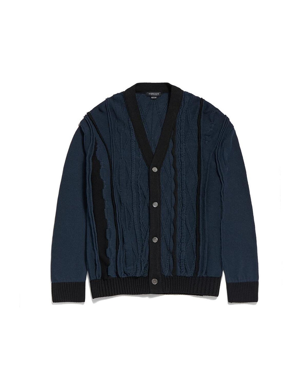 Eastlogue - Asymmetrical Cable Cardigan (D.navy) product image 5 | TRAB K-Fashion Australia